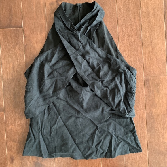 NWT Love Bonito Lana Black Halter Neck Top Linen Cotton Size US 4 or Small - Picture 6 of 8